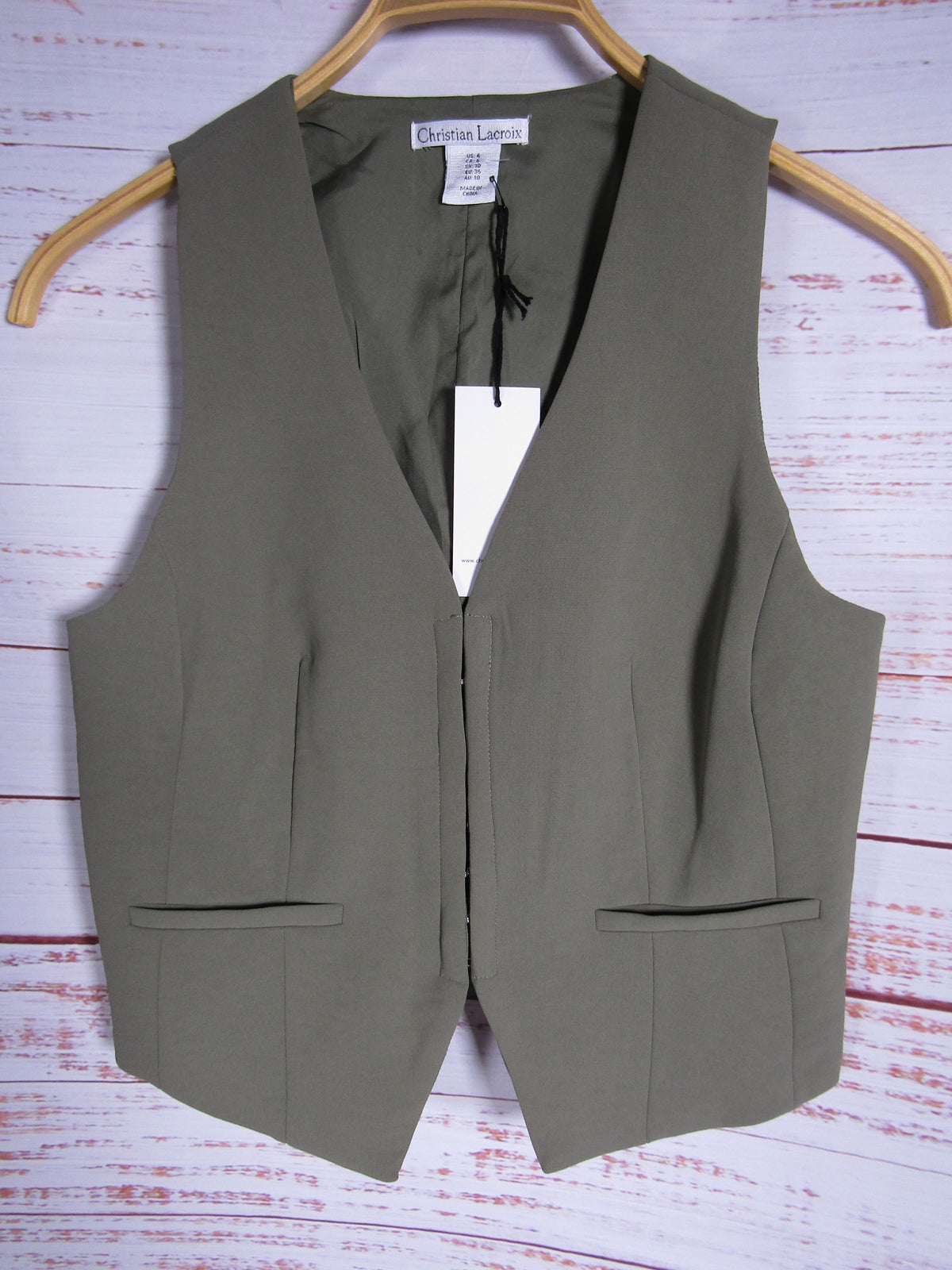 Christian Lacroix Women's Green Vest Size 6
