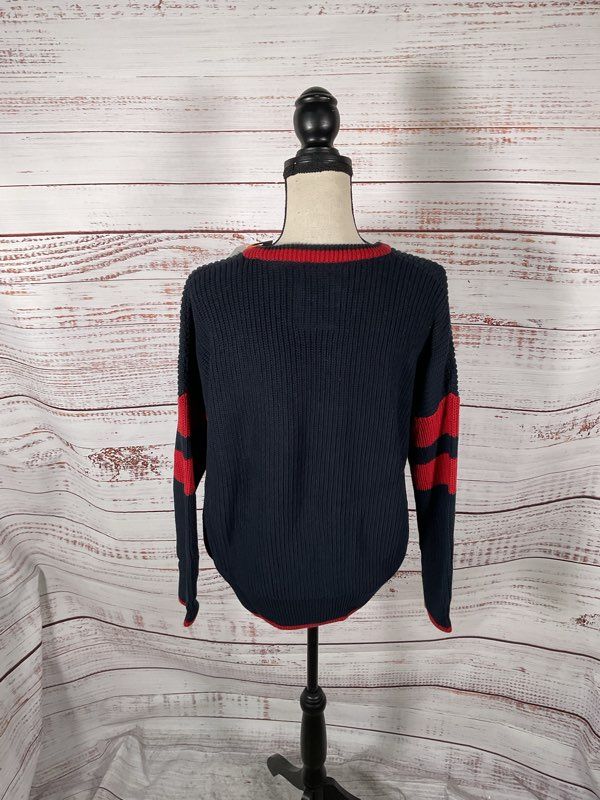 NEW Superdry Varsity Ribbed Knit Sweater #54 Superdry Original Size 12 US Blue