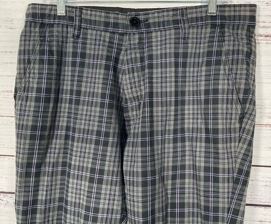 Vintage Fresh Jive Men's Purple Plaid Trouser Pants Size 34