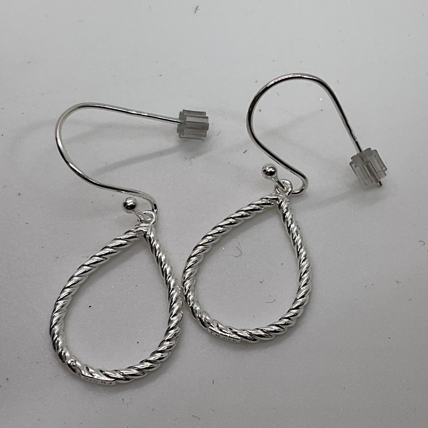 AVON Sterling Silver Twisted Hoop 1.25" Earrings- 2.11g