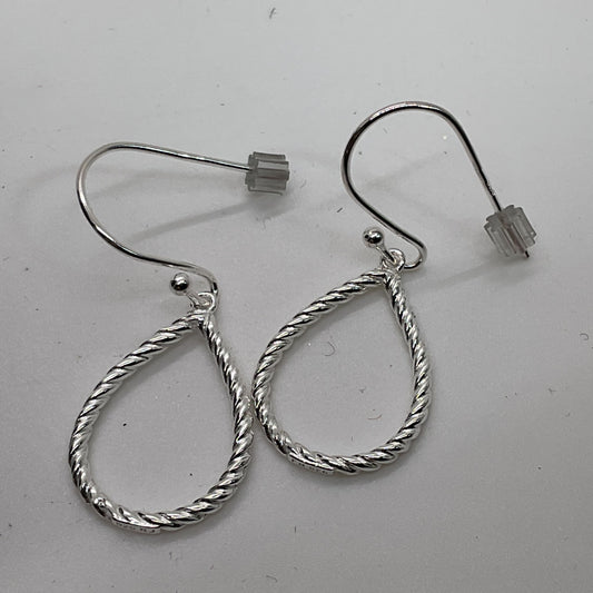 AVON Sterling Silver Twisted Hoop 1.25" Earrings- 2.11g