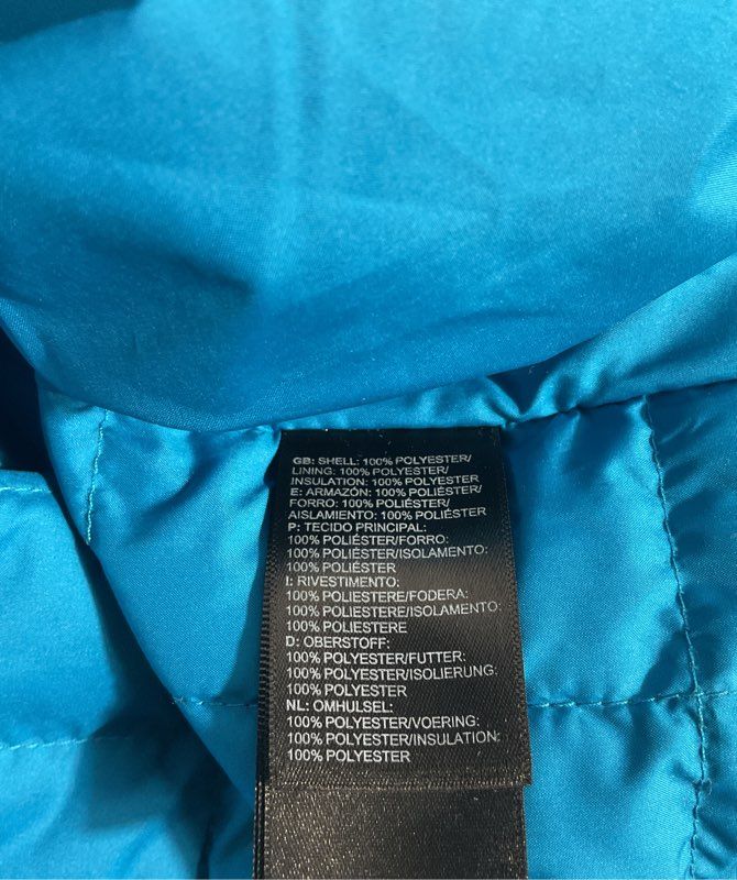THE NORTH FACE Blue Thermoball Full Zip Quilted Puffer Jacket Men's Size Medium