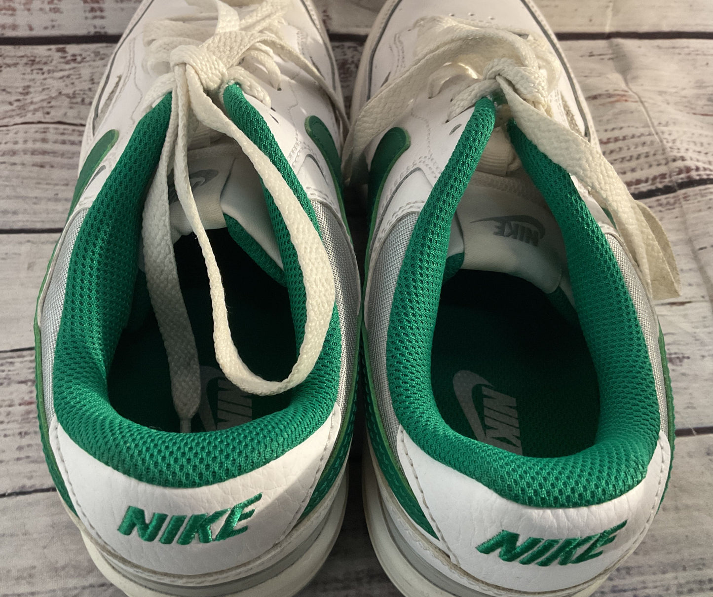 Nike Women's Gamma Force Leather Sneakers White Malachite 7