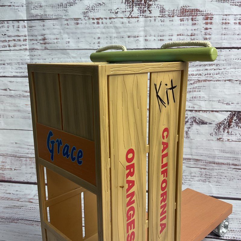 American Girl Kit Kittredge Orange Crate Scooter Accessory Rolls Retired