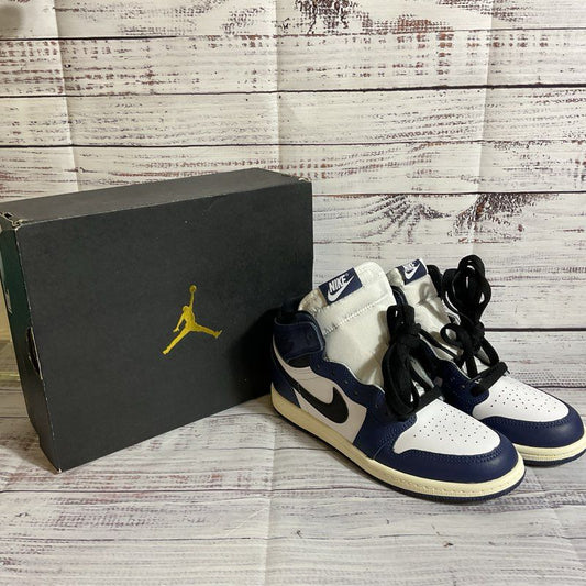 NWB NIKE Jordan 1 Retro FD1412-401 White Blue Kids Sneakers- SZ 3Y