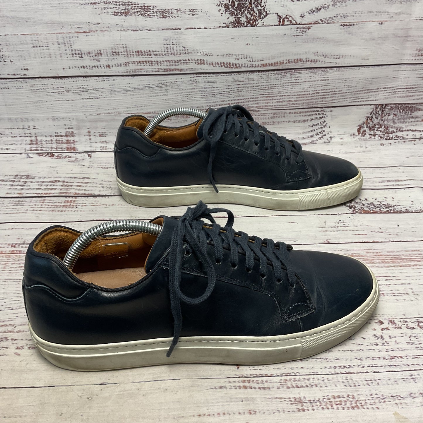 Velasca Milano Navy Blue Leather Sneaker Casual Shoe Men Size 9 42EU