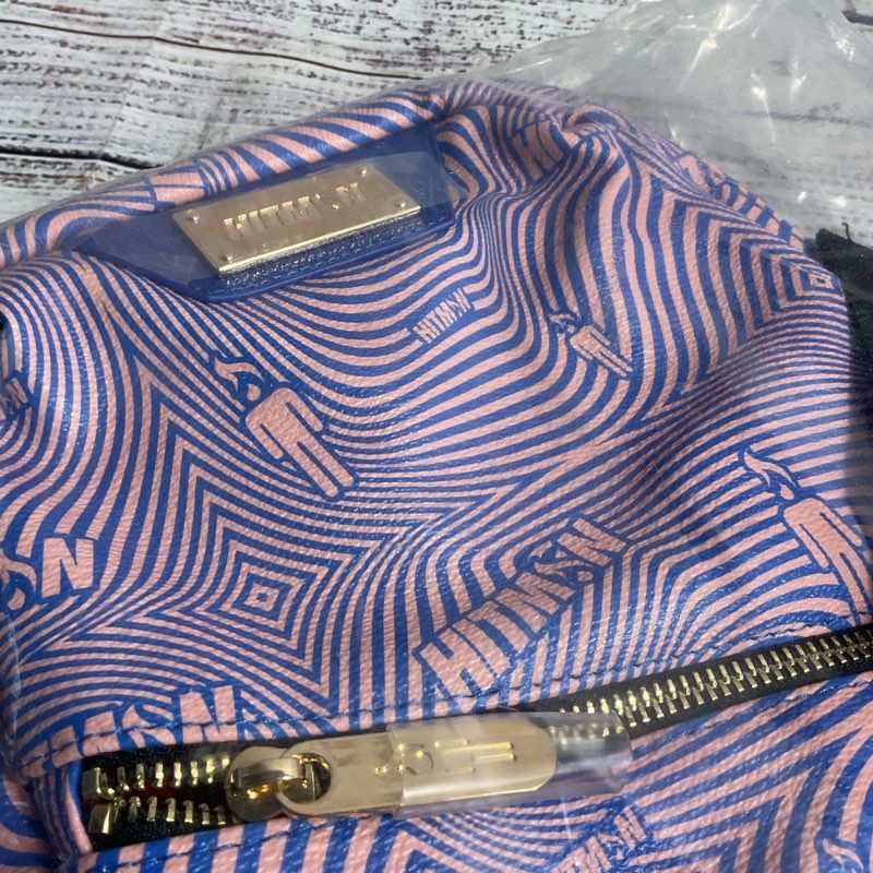 Hitman Money Counter Blue/Pink Ripple Crossbody Sling Bag SEALED