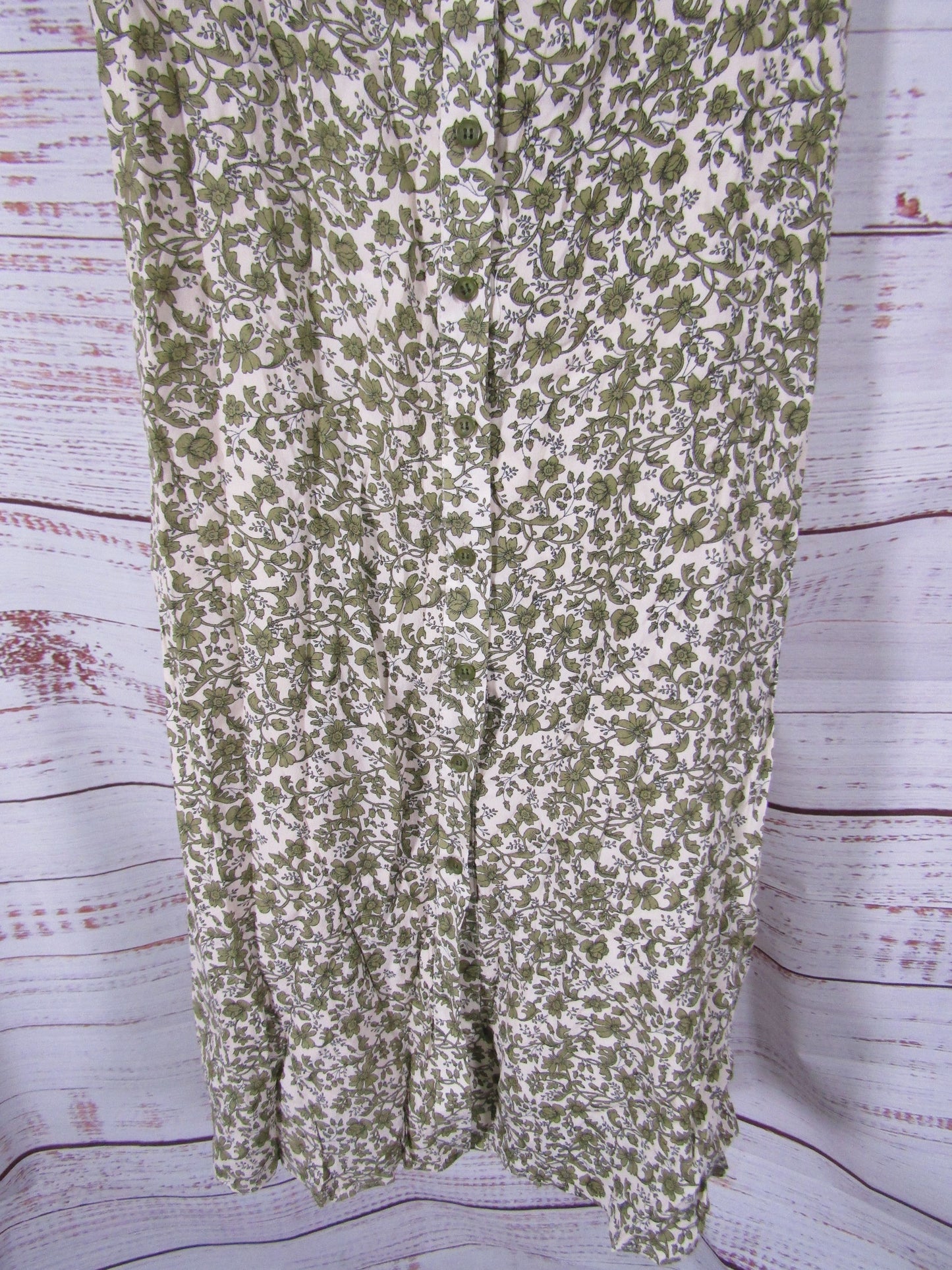 O.P.T Women's Green Floral Sleeveless Dress Size XL