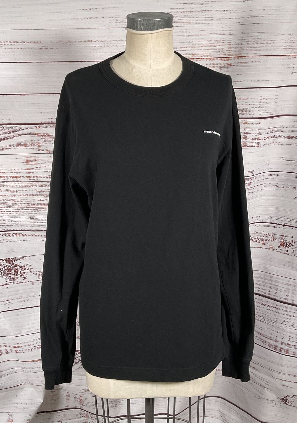 Alexander Wang Unisex Long Sleeve Shirt Black