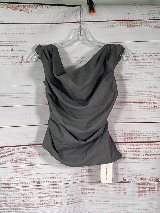 Commense Gray Ruffled Asymmetrical Tank Top NWT - Size S