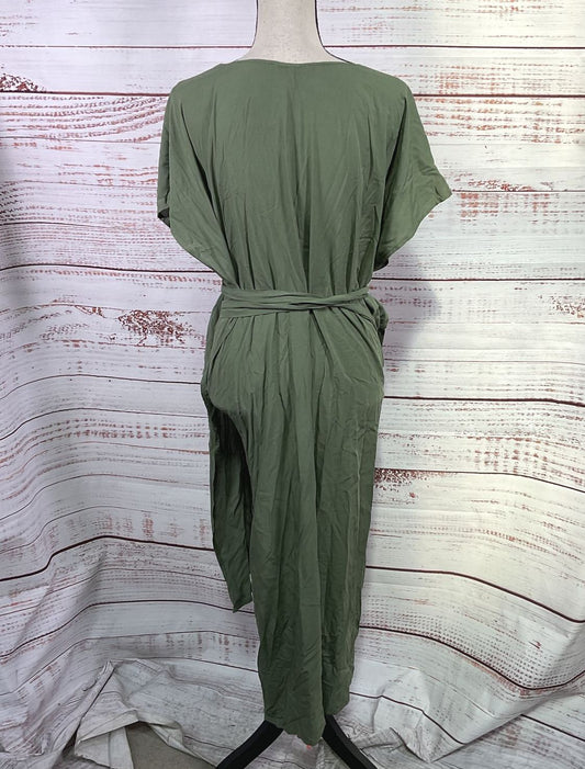Sophie DeLoudi Wrap Cube Poncho Cover Up Dress Green OS
