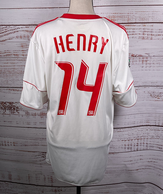 Adidas Thierry Henry #14 New York Red Bull 2010/2011 Soccer Jersey White L