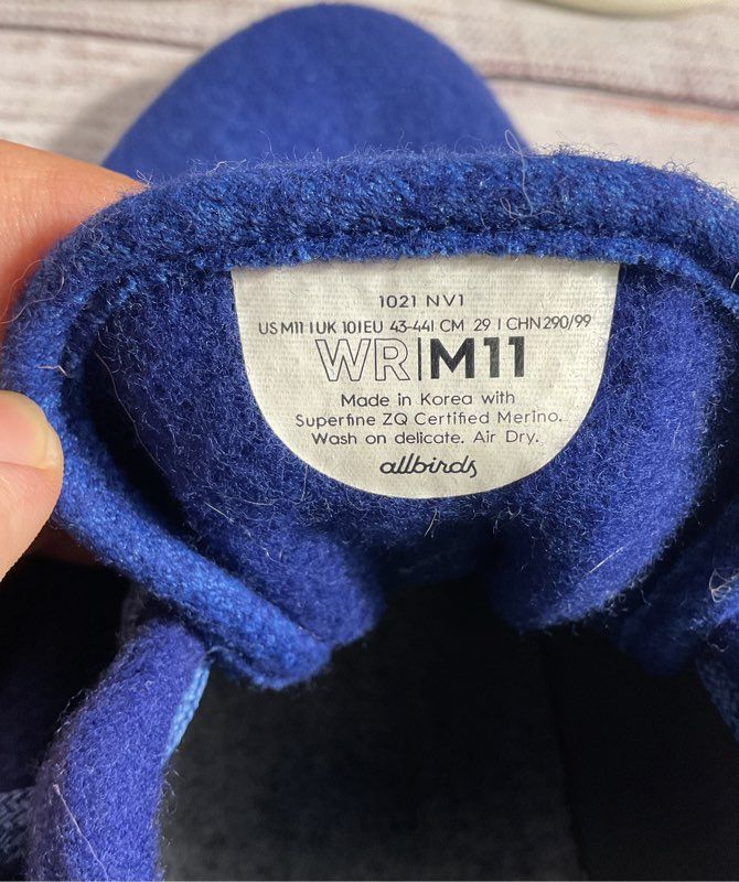Allbirds Wool Runners Shoes Men's 11 Blue Sam's Club Exclusive Running Comfort