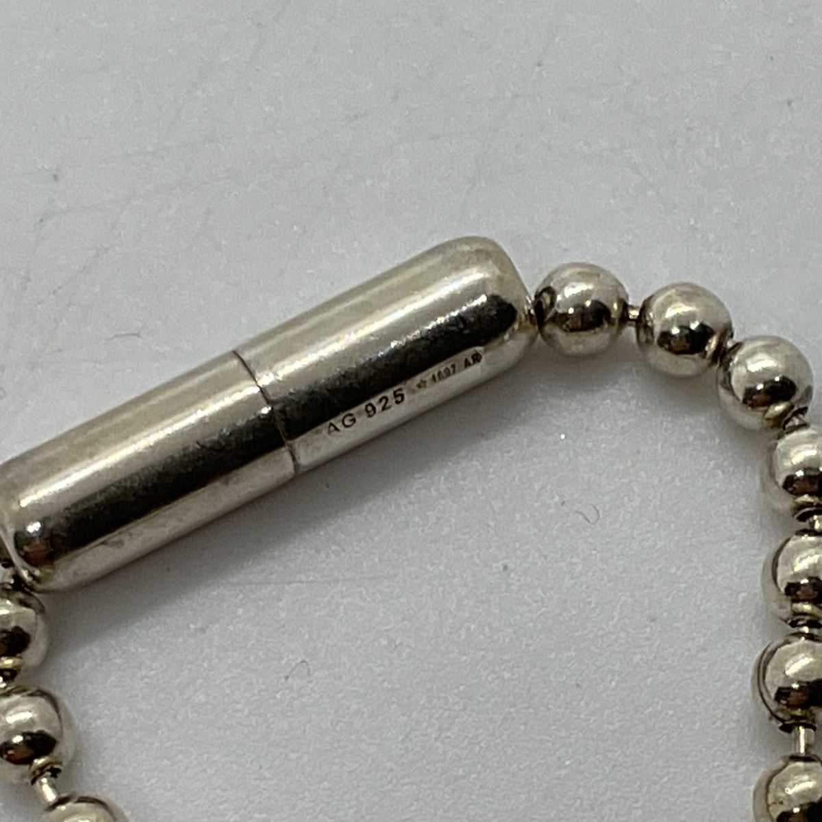 GUCCI Sterling Silver Double Dog Tags Ball Chain Necklace- 53.77