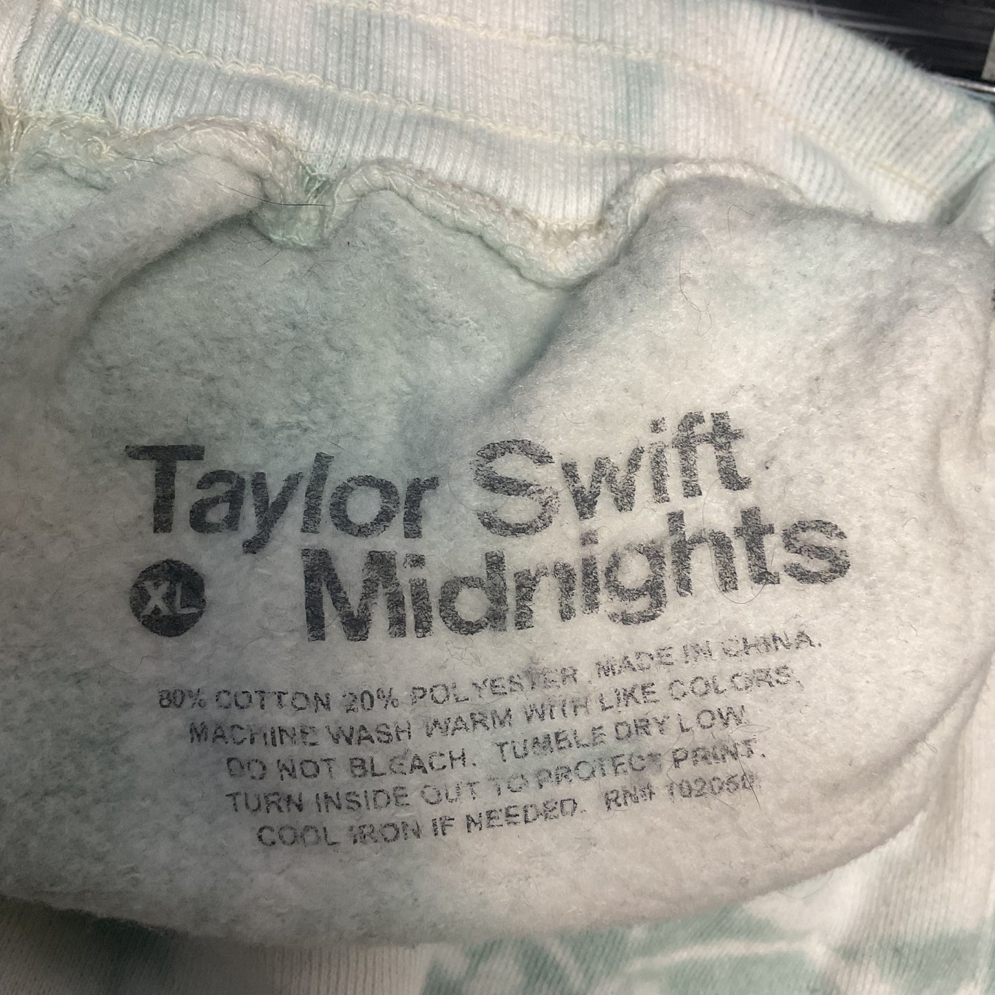 Taylor Swift Meet Me At Midnight White Green Hoodie Pants Tie Dye Set - Size XL