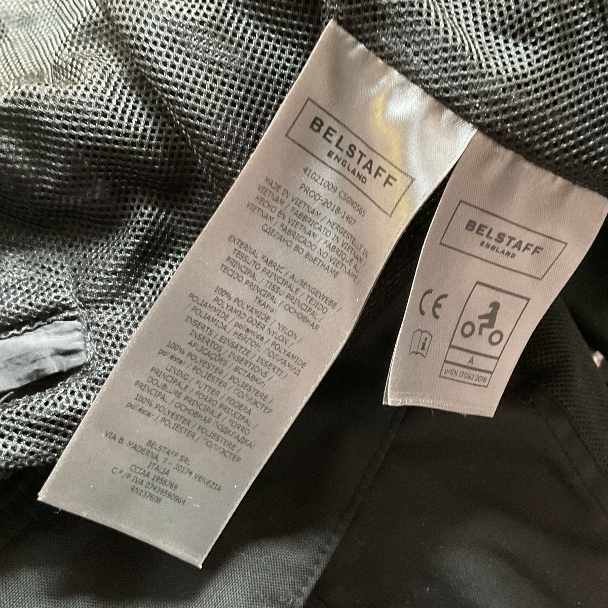 BELSTAFF Temple Men's Black Mesh Motorcycle Jacket - SZ M
