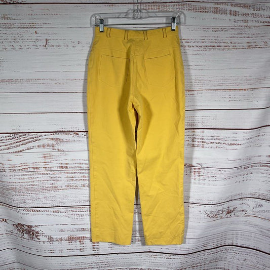 St. John Sport Essentials by Marie Grey Yellow Straight Leg Pants - Size 2