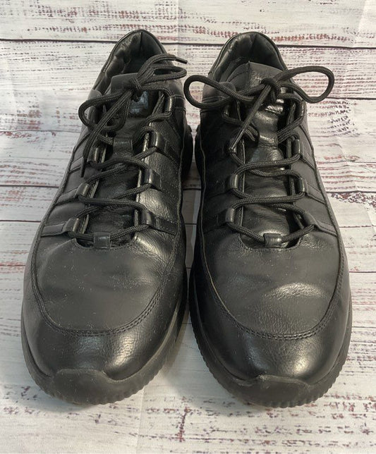 Tod's Black Leather Lace Up Sneakers - Men's Size 10 1/2