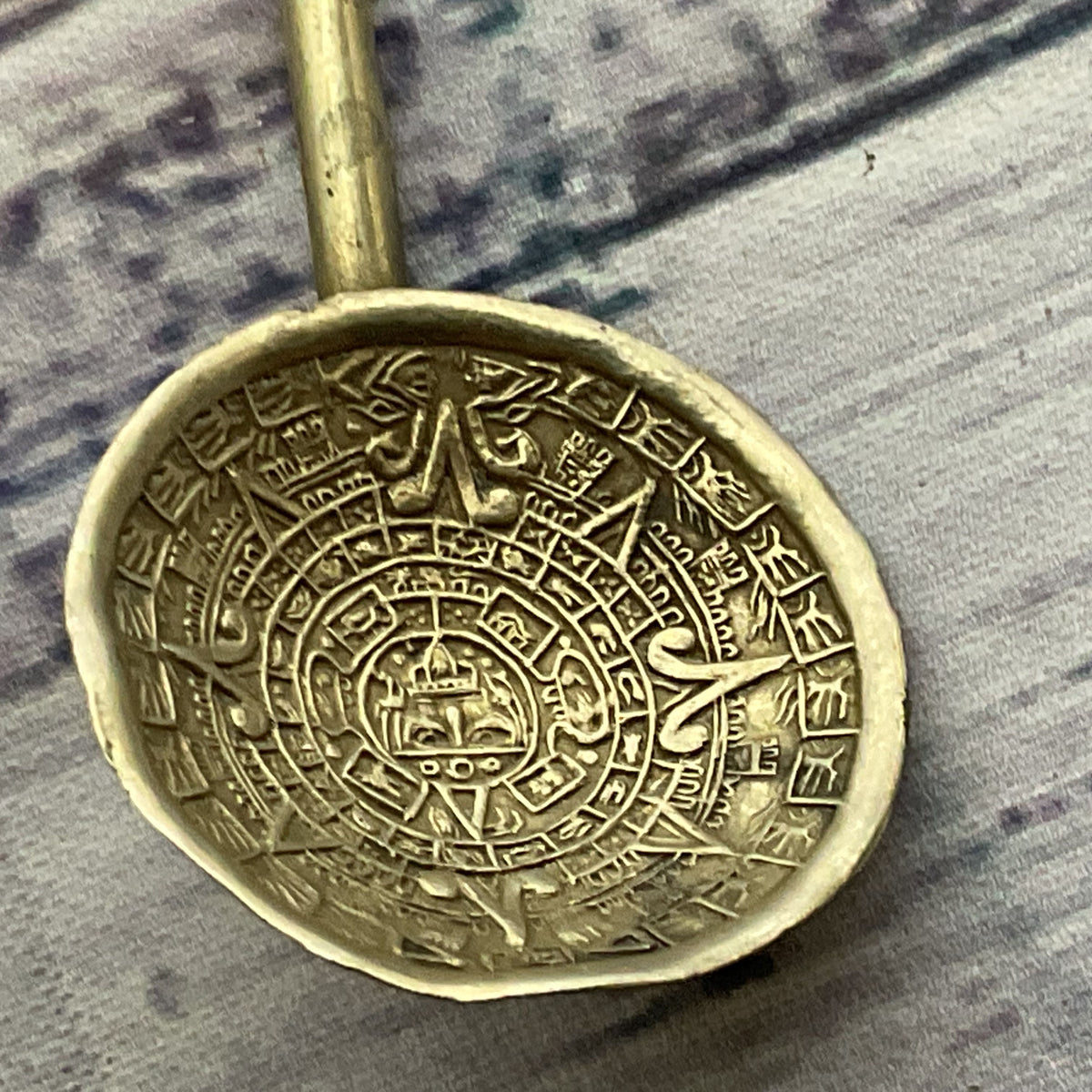 VTG./ANTIQUE MEXICO Mayan Calendar Straw Spoons