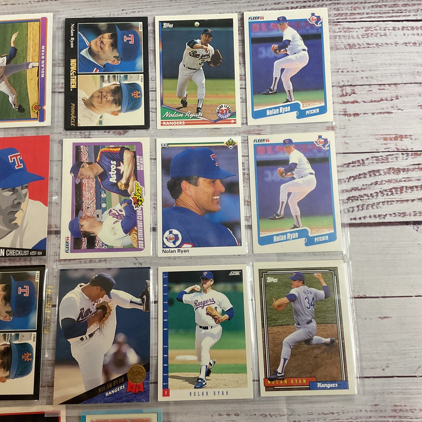 Set of 22 NOLAN RYAN Baseball Cards- Topps, Upper Deck, Fleer, Pinnacle