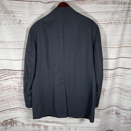 Cartier VTG. Blue Plaid 100% Wool Blazer Suit Jacket - Size 19" x 34"