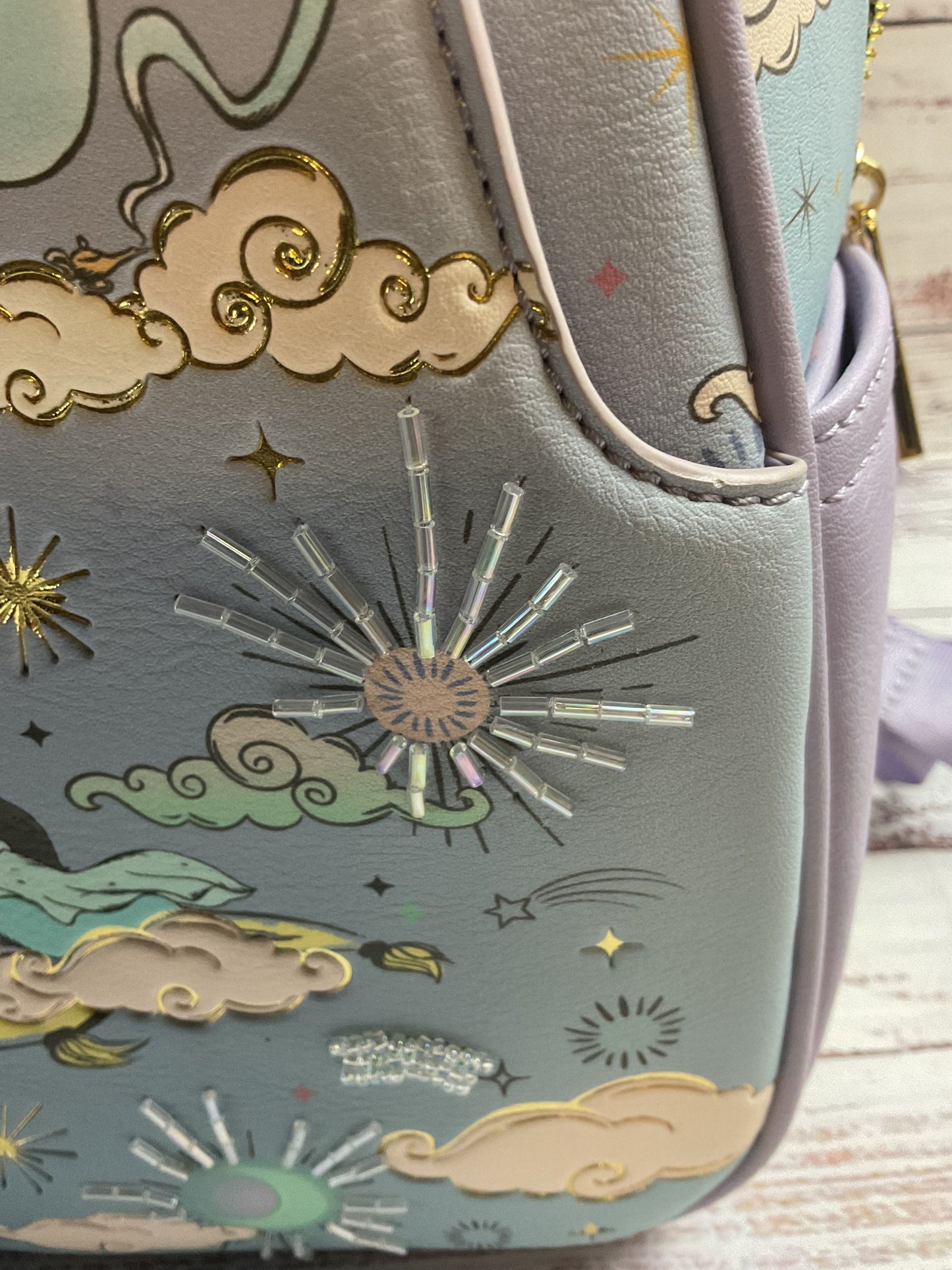 Disney Our Universe Aladdin Beaded Lavender Backpack