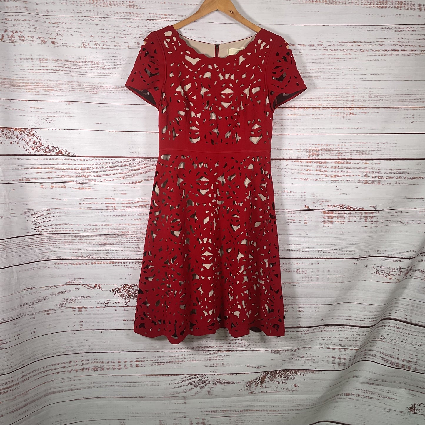 Anthropologie Moulinette Soeurs Red Cutout Cocktail Dress - Size 6 New