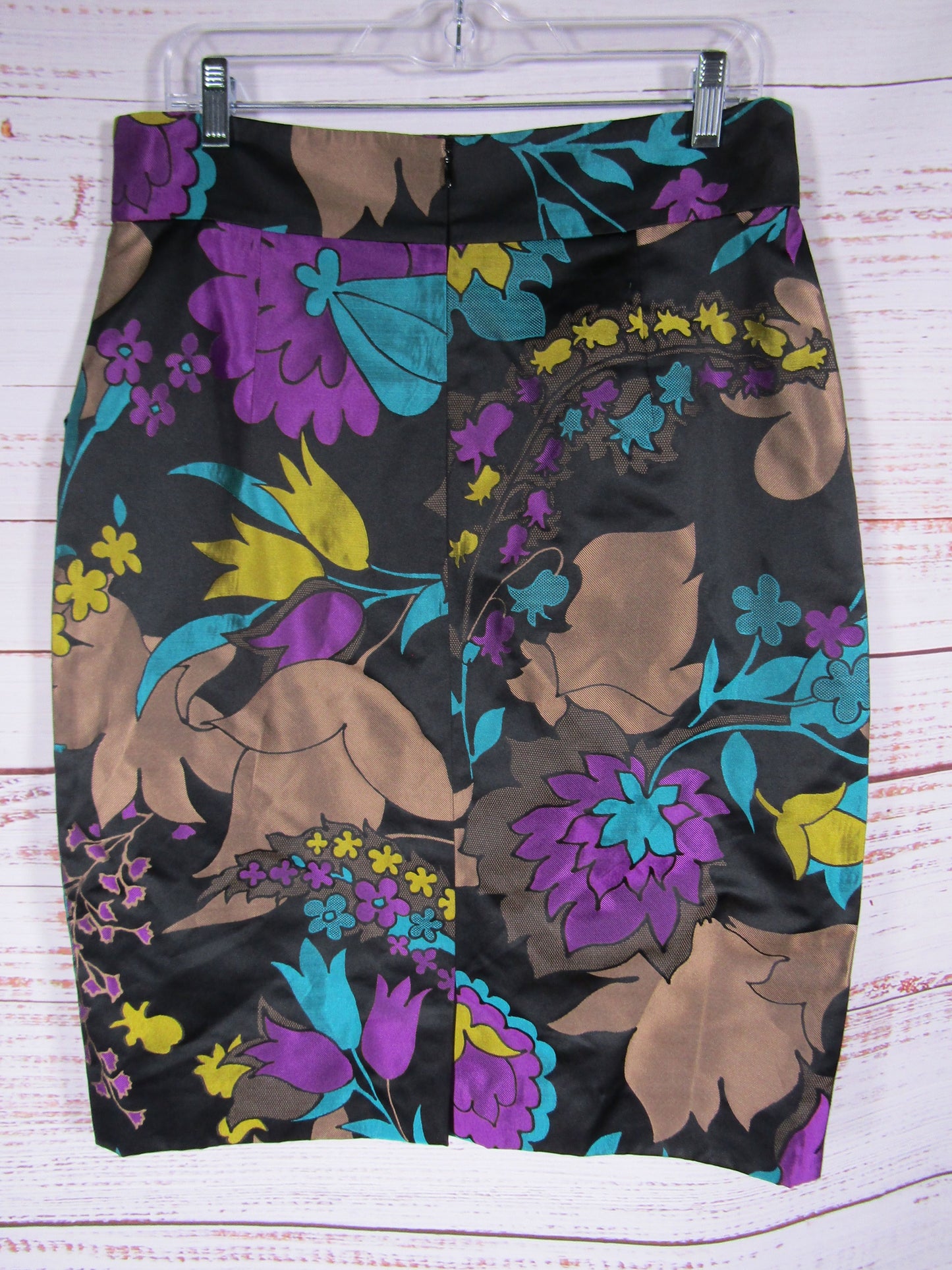 Escada Women's Multi-Color Floral Silk Blend Pencil Skirt Size 42