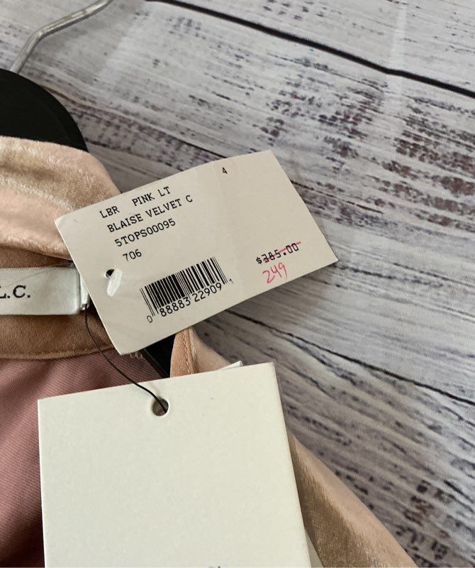 NWT Women's A.L.C. Pink Velvet Top Size 4 PERFECT FOR HOLIDAYS