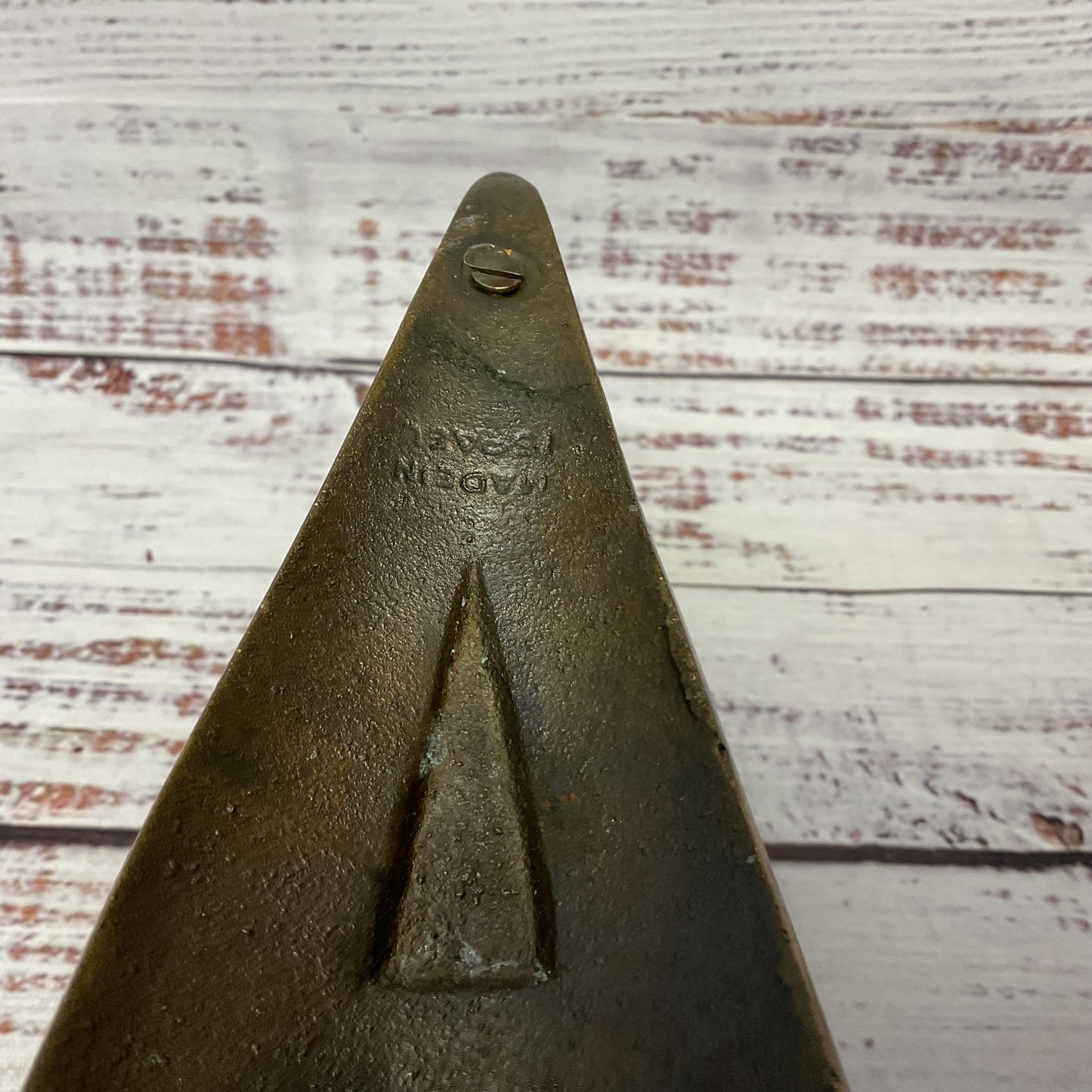 Vintage Brass Enamel Arrow Head Lamp Made In Israel Judaica Menorah 11"x4"x2.5"
