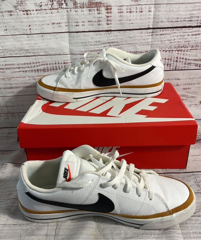 Nike Court Legacy NN White Black Desert Ochre Men's Size 10.5 US With Box