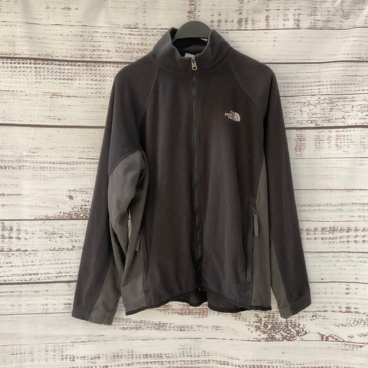 The North Face Black Grey Microfleece Full Zip Jacket - Size M