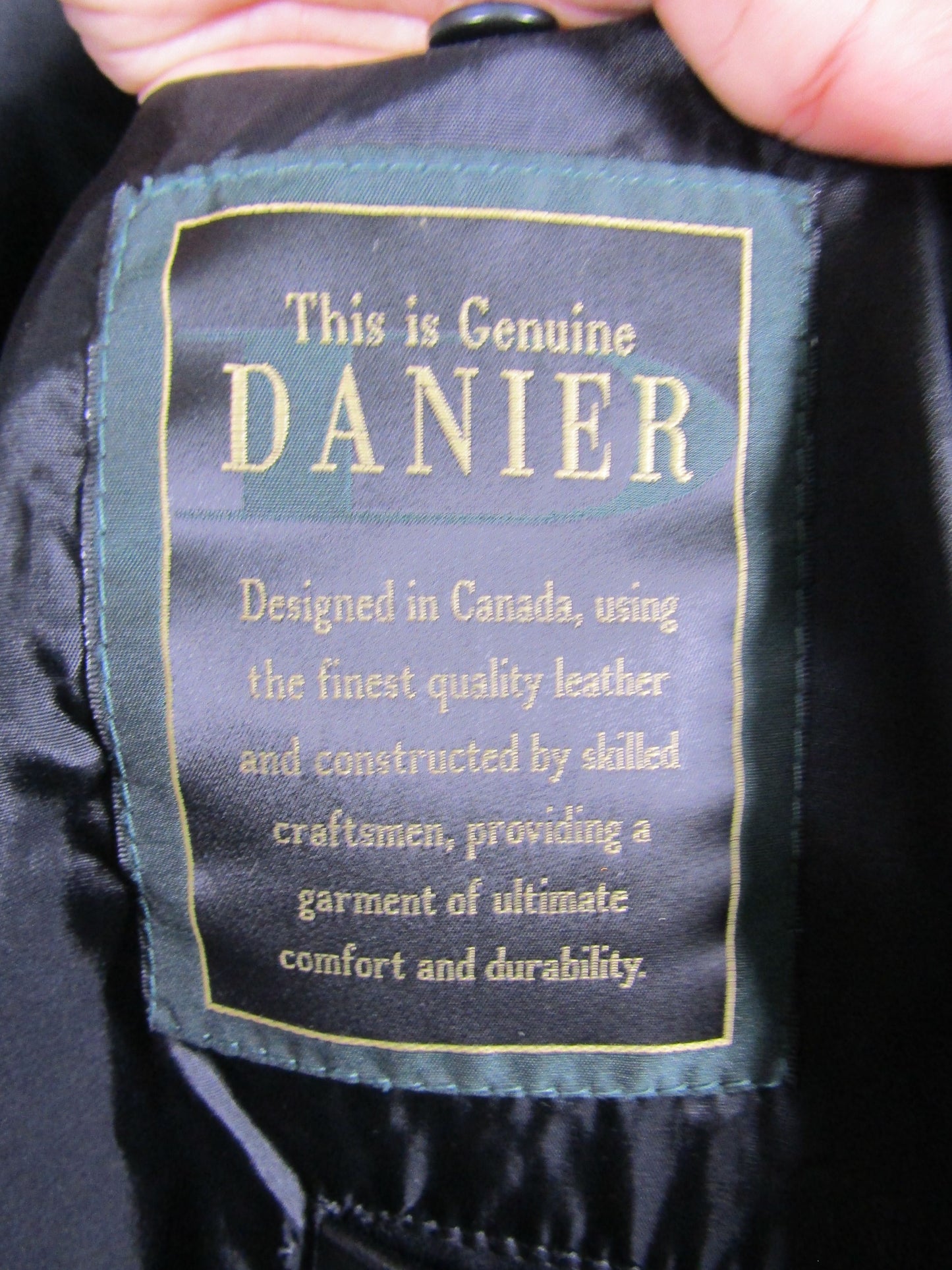 Danier Men's Black Leather Blazer Jacket Size 36 - 38 Made in Canada
