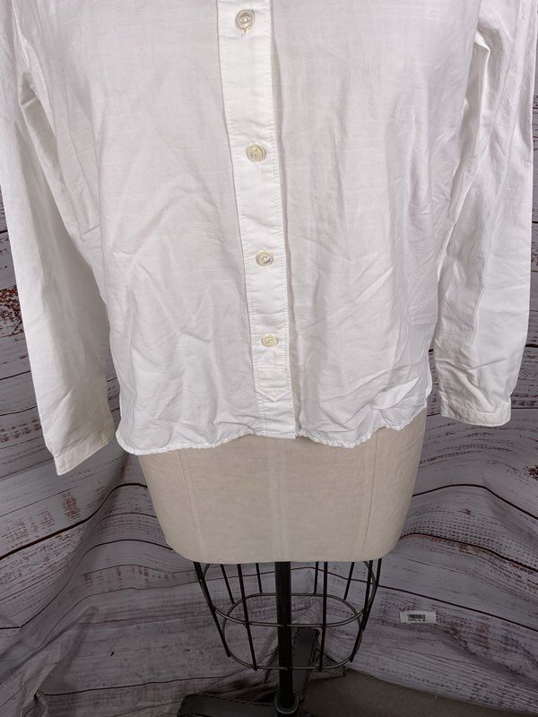 NEW Outerknown Women's White Button Up Blouse Size S Sample