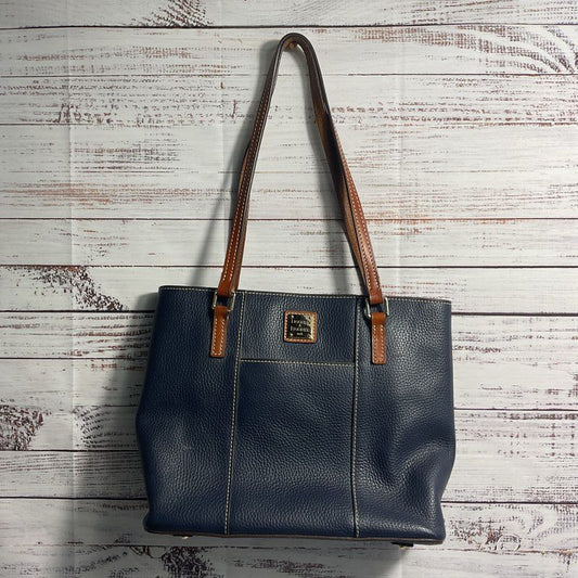 Dooney & Bourke Lexington Navy Blue Pebbled Leather Tote Purse
