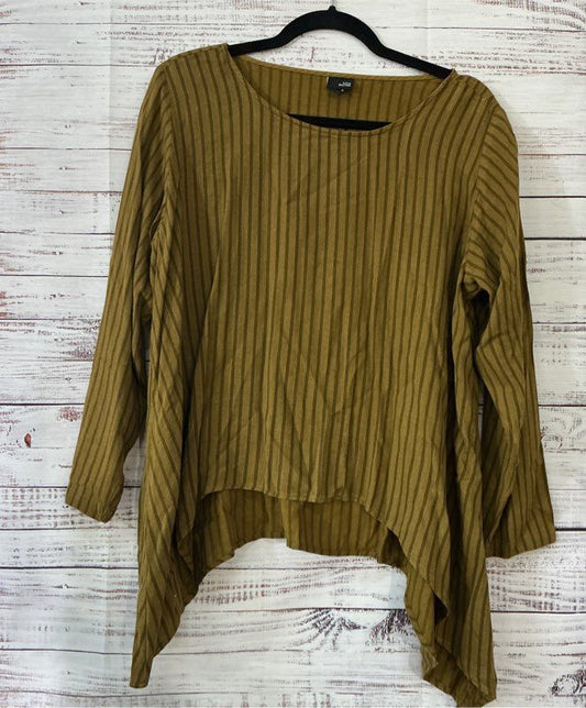 Women's Lisa Bayne Brown High Low Top Size L