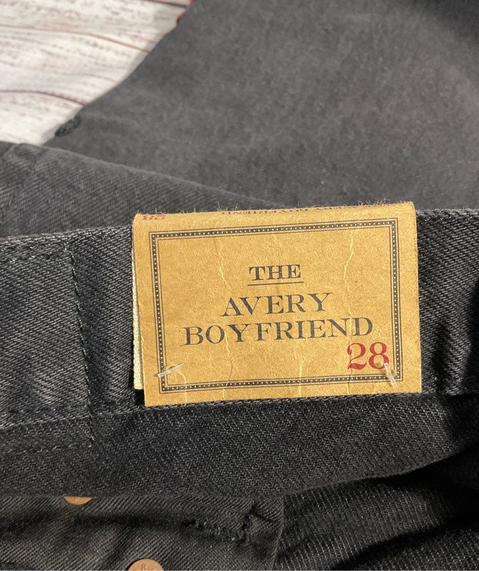 Polo Ralph Lauren Rope Dyed Avery Boyfriend Black Beaded Aztec Jeans Women's 28