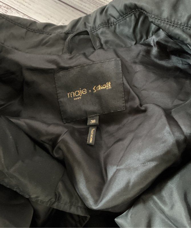 Women's Maje x Schott Goodwin Bomber-Style Trench Coat Size 36 US S Retail $800