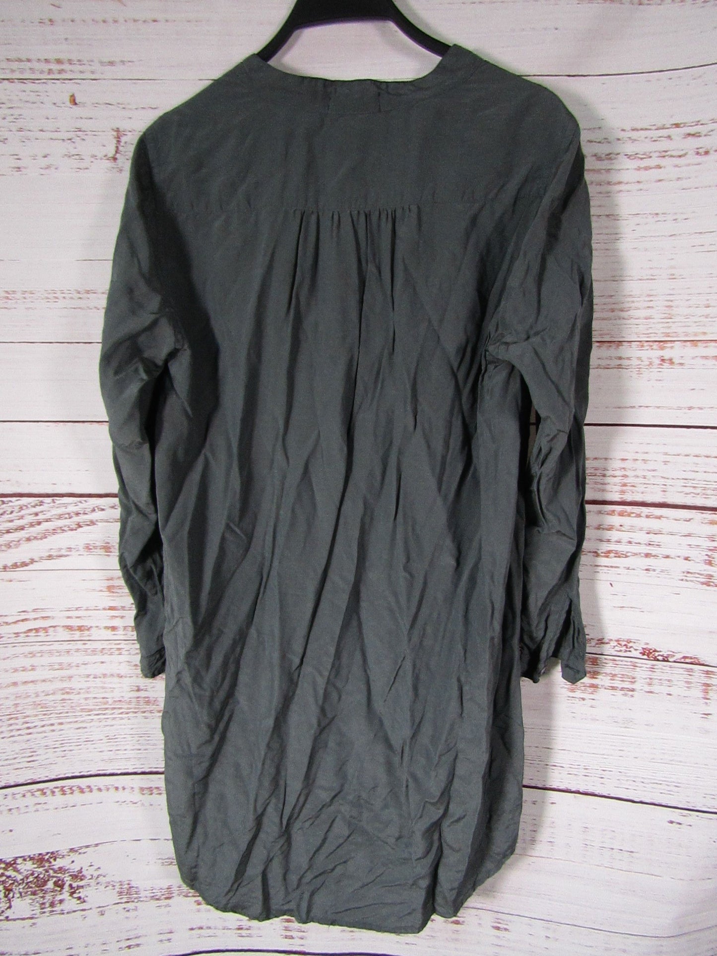 CP Shades Women's Gray V-Neck Tunic Blouse Size S