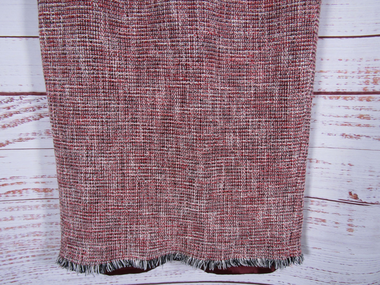 L.K. Bennett Women's Red Tweed Skirt Size 2
