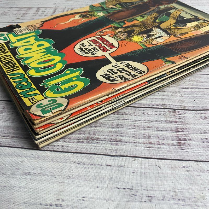 Vintage 8 Pc. G.I. Combat 1970s Dc Army Comic Lot
