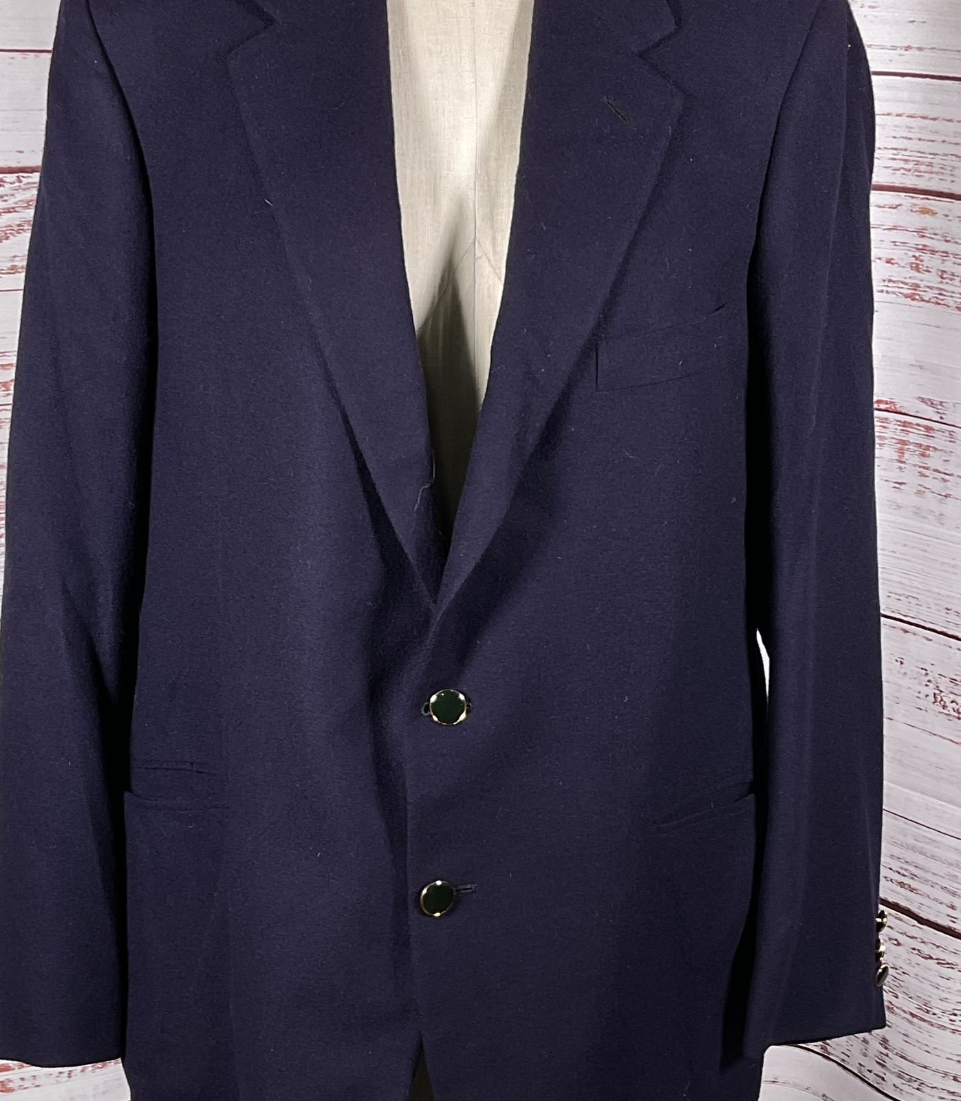 Saks Fifth Avenue Vintage Cashmere Blazer Navy Blue