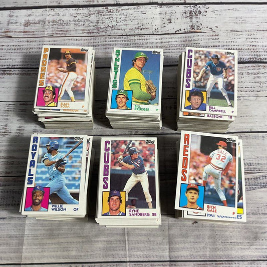 Lot Of 700+ Vintage Topps 1984 Baseball Trading Cards