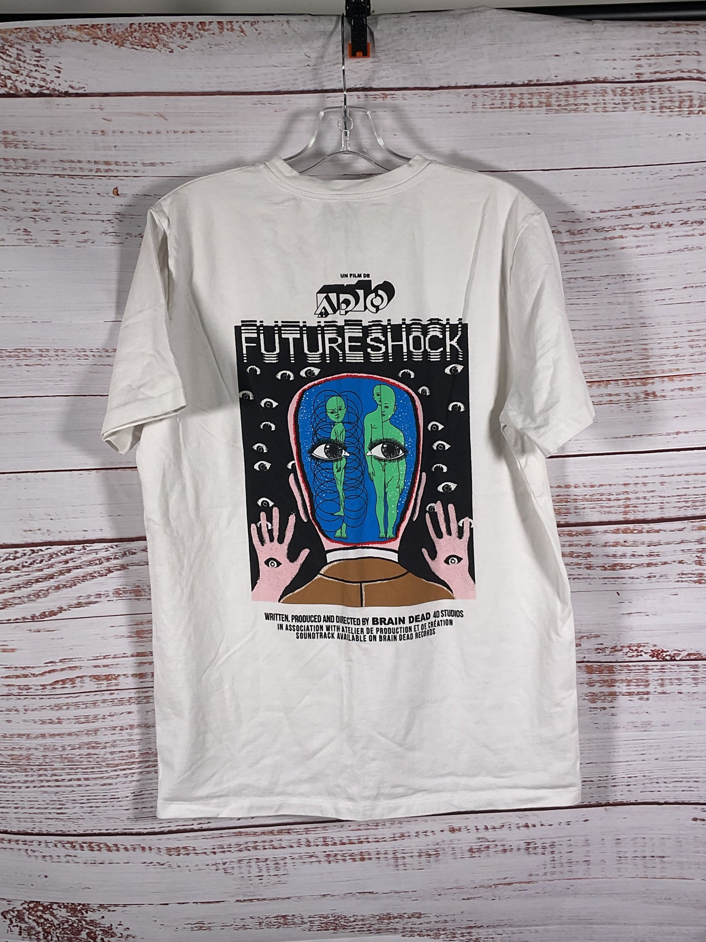 A.P.C. x Brain Dead White Futureshock T-Shirt - Size L