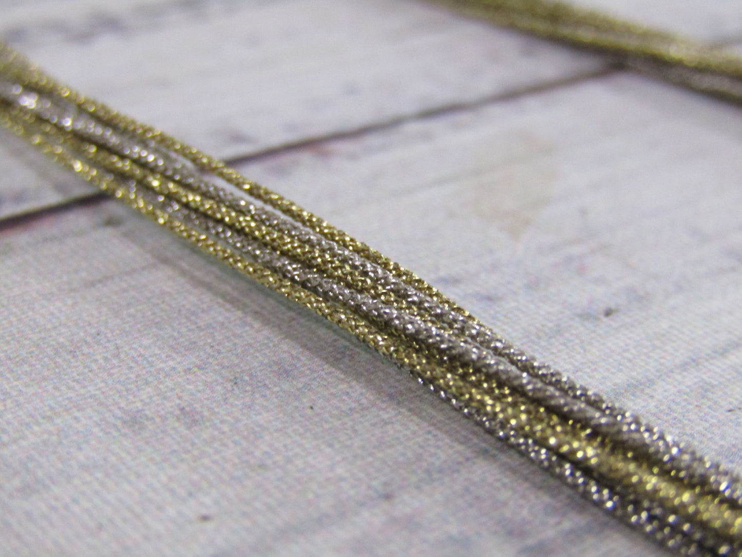 Two Tone Multi-Strand Sterling Silver Chain Necklace