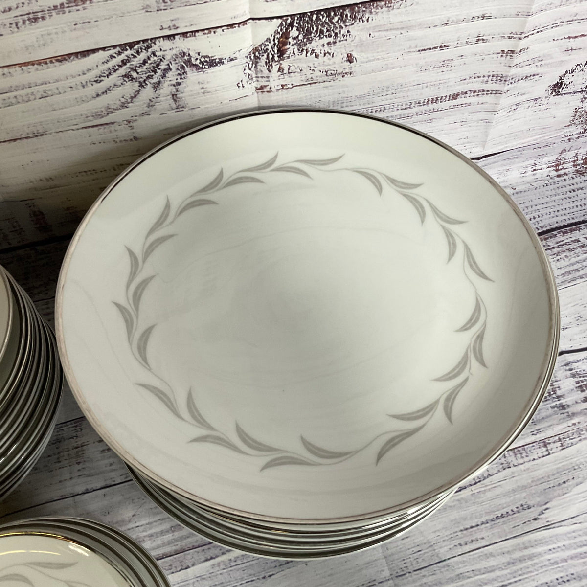 VTG. NASCO Japan Paris Night Fine China Dinner, Bread & Saucer Plates- 36 Pieces