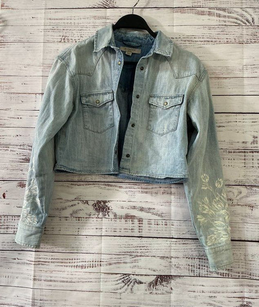 Women's All Saints Flora Cannon Denim Shirt Jacket Size S