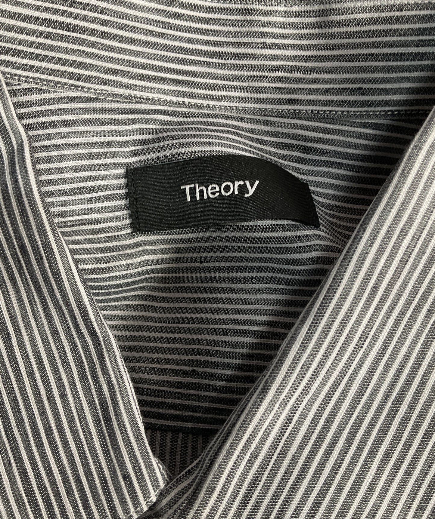 Theory Striped Button Down Shirt Multicolor M