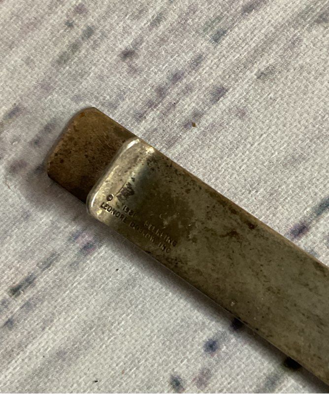 LEONORE DOSKOW 1981 Sterling Silver Money Clip 2"