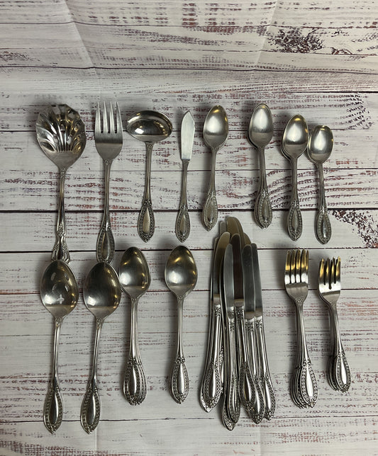 Orleans Silver Set Of 56 Silver Stainless Japan Flatware